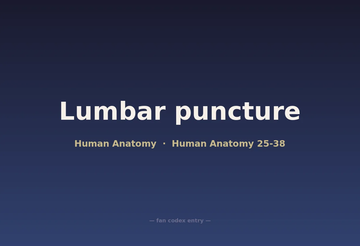 Lumbar puncture